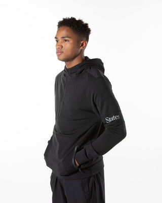 Quarter Zip Hoodie - Black