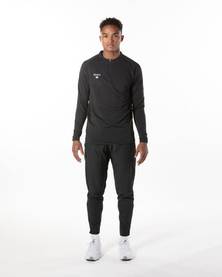 Quarter Zip Top- Black