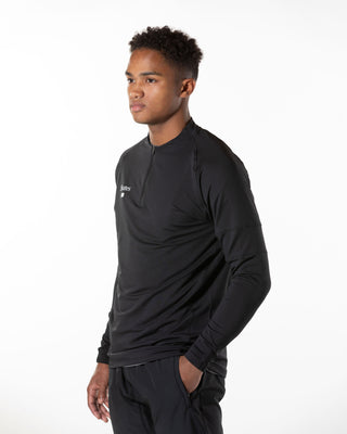 Quarter Zip Top- Black