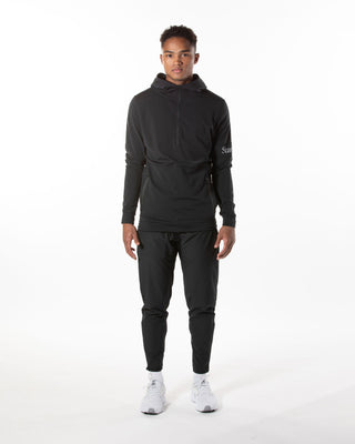 Quarter Zip Hoodie - Black