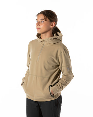 Youth Quarter Zip Hoodie - Sand