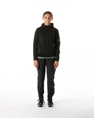 Youth Quarter Zip Hoodie - Black