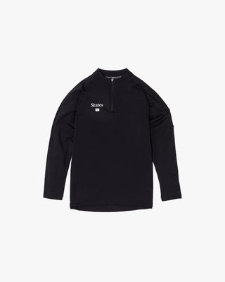 Youth Quarter Zip Top- Black