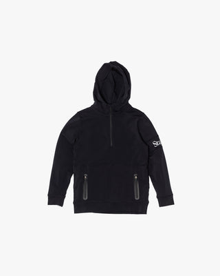 Youth Quarter Zip Hoodie - Black